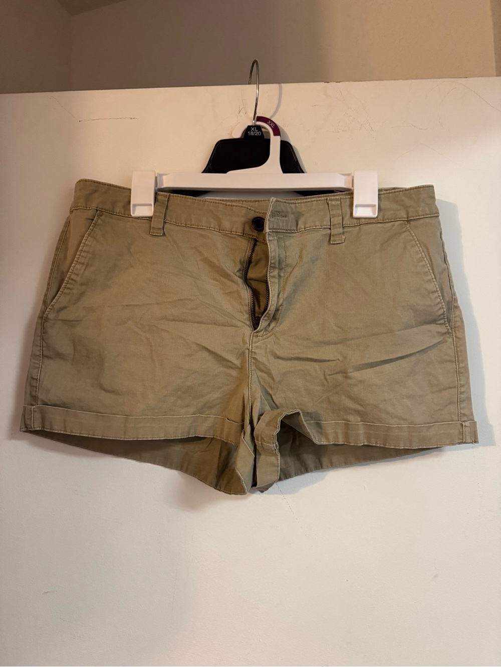 Women’s Khaki Cotton Casual Shorts